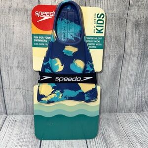 Speedo Kids Swim Fins - Blue and Yellow